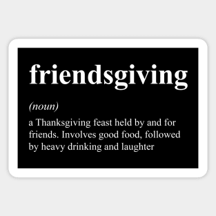 Friendsgiving Definition Funny Thanksgiving Friends Matching Sticker